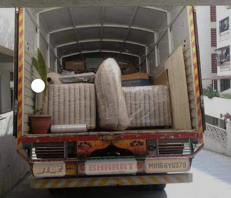 Household goods loaded in a truck
